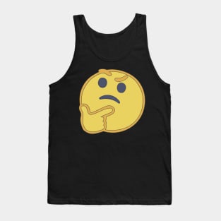 Thinking Emoticon - Deep Thought - Social Media Tank Top